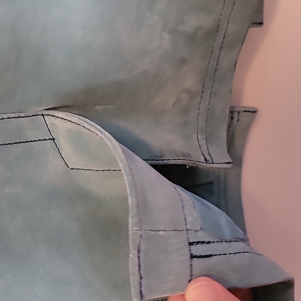 Live A Little Aqua Leather Jacket - Picture 7 of 9